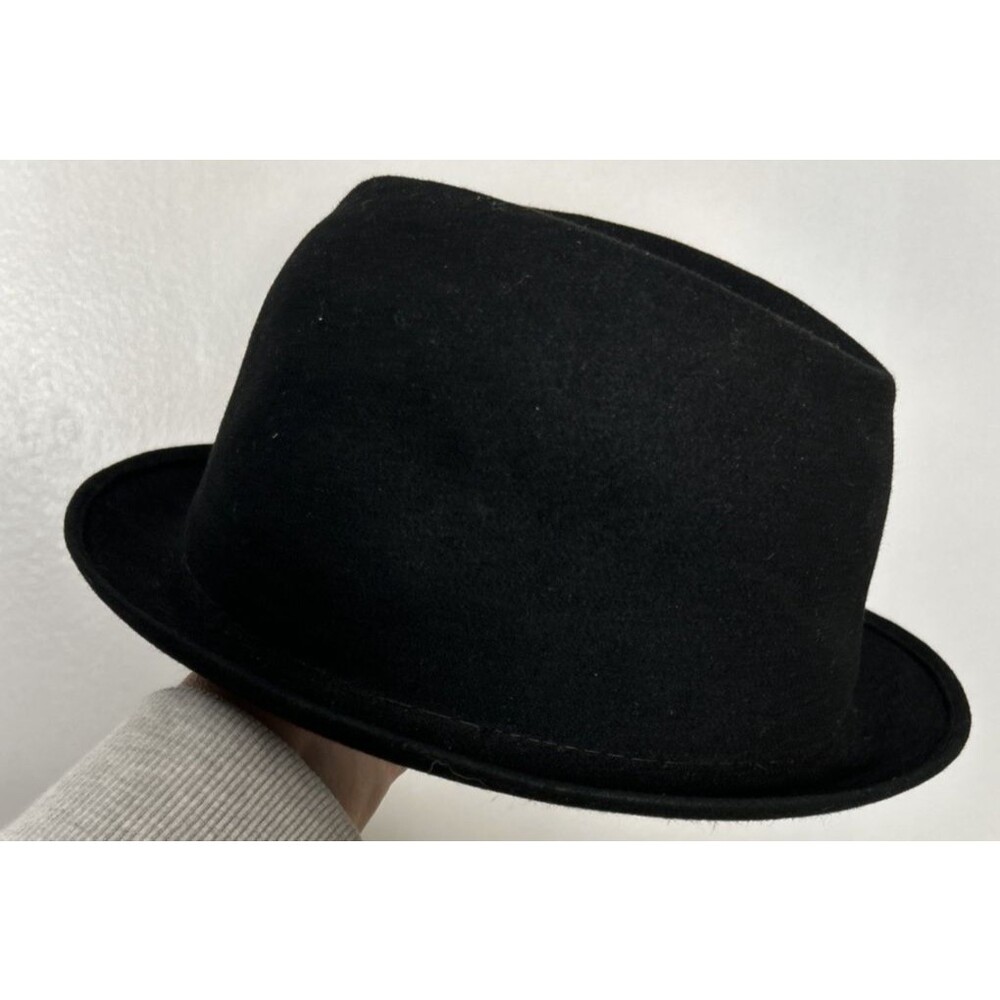 Vintage Cervo Italy Felt Hat Bowler Style Hat Black Size 7 Great for kids